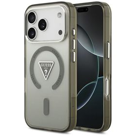 Etui Guess IML Gradient Triangle Logo MagSafe do iPhone 17 Pro Max khaki