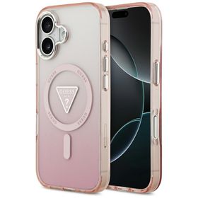 Etui Guess IML Gradient Triangle LogoMagSafe do iPhone 17 różowy