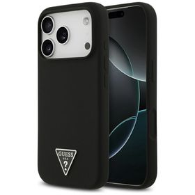 Etui Guess Silicone Triangle Logo        MagSafe do iPhone 17 Pro czarny
