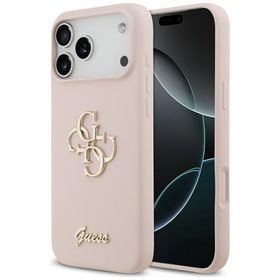 Etui Guess Silicone Big 4G Script do     iPhone 17 Pro Max różowy