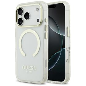 Etui Guess Metal Outline MagSafe do      iPhone 17 Pro złoty