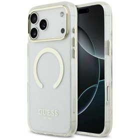 Etui Guess Metal Outline MagSafe do      iPhone 17 Pro Max złoty