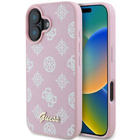 Guess GUHMP16MPGPYSP iPhone 16 Plus6.7" różowy/pink hardcase Peony Script Logo MagSafe