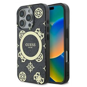 Guess GUHMP16XH4PYEEK iPhone 16 Pro Max  6.9" czarny/black hardcase IML Peony On 4G Background MagSafe