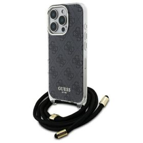 Guess GUHCP16XHC4SEK iPhone 16 Pro Max   6.9" czarny/black hardcase Crossbody Cord 4G Print