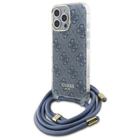 Guess GUHCP16XHC4SEB iPhone 16 Pro Max   6.9" niebieski/blue hardcase Crossbody Cord 4G Print