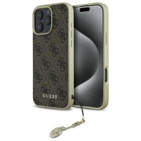 Guess GUHCP16LGF4GBR iPhone 16 Pro 6.3"  brązowy/brown hardcase 4G Charms Collection