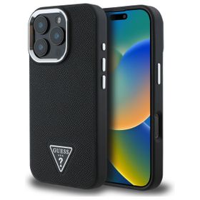 Guess GUHMP16XPGTSPSK iPhone 16 Pro Max  6.9" czarny/black hardcase Grained Triangle MagSafe