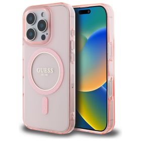 Guess GUHMP16XHFGEREP iPhone 16 Pro Max  6.9" różowy/pink hardcase IML Glitter Circle MagSafe