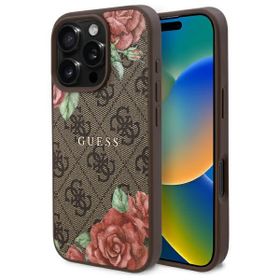 Guess GUHMP16XP4ROPEMCW iPhone 16 Pro    Max 6.9" brązowy/brown hardcase 4G Flowers Print MagSafe