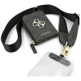 Uniwersalna smycz z portfelem Guess 4G Metal logo czarny