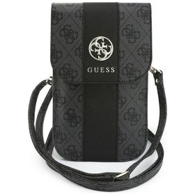 Torebka na telefon Guess 4G & Classic Logos Stripe Strap czarny