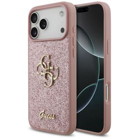 Etui Guess Fixed Glitter Big 4G do iPhone 18 Pro Max / 17 Pro Max różowy