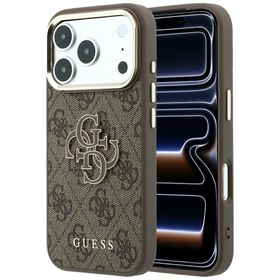 Etui Guess 4G & Big Resin Logo do iPhone 18 Pro Max / 17 Pro Max brązowy