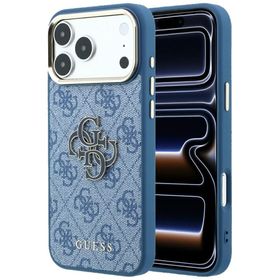 Etui Guess 4G & Big Resin Logo do iPhone 18 Pro Max / 17 Pro Max jasnoniebieski