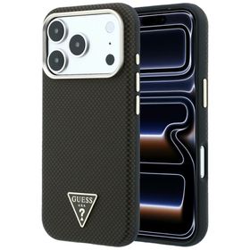 Etui Guess Kevlar Triangle Logo MagSafe do iPhone 18 Pro / 17 Pro brązowy