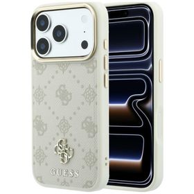 Etui Guess Peony 4G Small Logo MagSafe do iPhone 18 Pro Max / 17 Pro Max beżowy