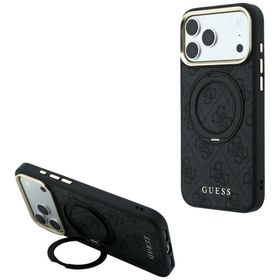 Etui Guess Ring Stand 360 4G Classic Logo MagSafe do iPhone 18 Pro Max / 17 Pro Max czarny