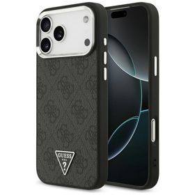 Etui Guess 4G Triangle Logo MagSafe do iPhone 18 Pro Max / 17 Pro Max czarny srebrny