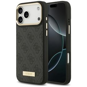 Etui Guess 4G Logo Plate MagSafe do iPhone 17 Pro Max czarny