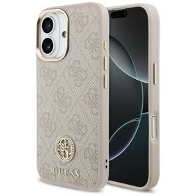 Etui Guess 4G Strass Logo MagSafe do iPhone 17 różowy