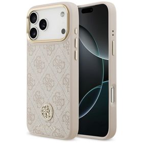 Etui Guess 4G Strass Logo MagSafe do     iPhone 17 Pro Max różowy