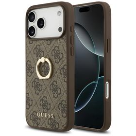 Etui Guess 4G Ring Stand do iPhone 17    Pro Max brązowy