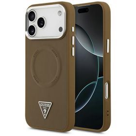Etui Guess Triangle Logo MagSafe do      iPhone 17 Pro brązowy