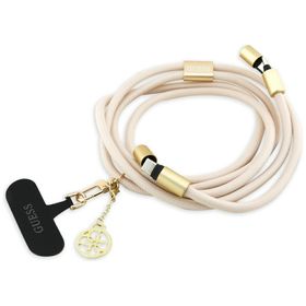 Kabel Guess CBDY 4G Charm USB-C/USB-C150cm beżowy