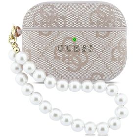Etui Guess 4G Pearl Strap do AirPods Pro 3 różowy