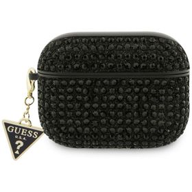 Etui Guess Rhinestone Triangle Charm do AirPods Pro 3 czarny