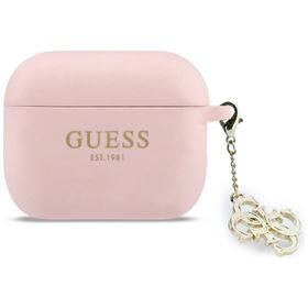 Etui Guess Silicone 4G Charm do AirPods Pro 3 różowy