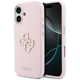 Etui Guess FW Resin Logo do iPhone 17    różowy