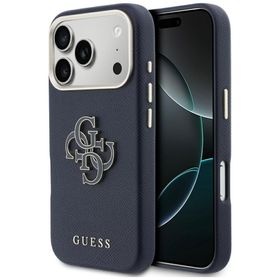 Etui Guess FW Resin Logo do iPhone 17    Pro Max niebieski