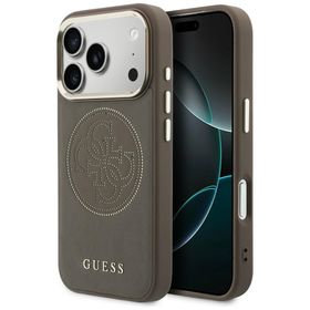 Etui Guess Perforated 4G MagSafe do      iPhone 17 Pro Max brązowy