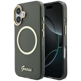 Etui Guess IML Script Metal MagSafe do   iPhone 17 czarny