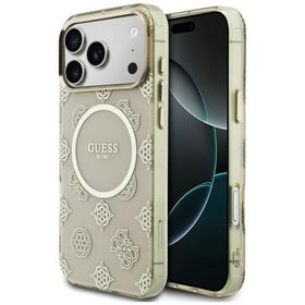 Etui Guess IML Peony Dot MagSafe do      iPhone 17 Pro Max beżowy