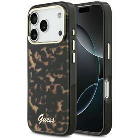 Etui Guess IML Script Metal MagSafe do   iPhone 17 Pro Max tortoise