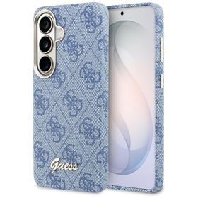 Etui Guess 4G Script MagSafe do Samsung Galaxy S26 niebieski