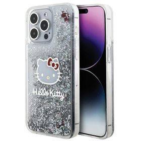 Hello Kitty HKHCP15XLIKHET iPhone 15 Pro Max 6.7" srebrny/silver hardcase Liquid Glitter Charms Kitty Head