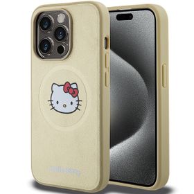Hello Kitty HKHMP15LPGHCKD iPhone 15 Pro6.1" złoty/gold hardcase Leather Kitty Head MagSafe