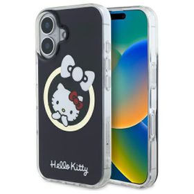 Hello Kitty HKHMP16SHFLBK iPhone 16 6,1"czarny/black hardcase IML Fun bow Magsafe