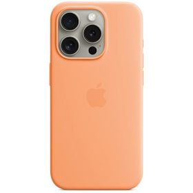 Etui Apple MT1W3ZM/A iPhone 15 Pro Max6.7" MagSafe pomarańczowy/orange sorbet Silicone Case