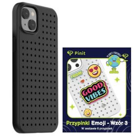 Zestaw Etui Pinit Dynamic + Emoji PiniPhone 14 Plus / 15 Plus 6.7" czarny/black wzór 3