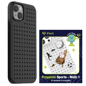 Zestaw Etui Pinit Dynamic + Sports PiniPhone 14 Plus / 15 Plus 6.7" czarny/black wzór 1