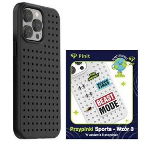 Zestaw Etui Pinit Dynamic + Sports PiniPhone 14 Pro Max 6.7" czarny/black wzór 3