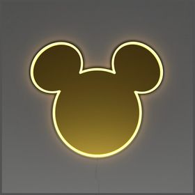 Neon Yellowpop Disney Mickey Mirror złoty
