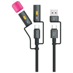 Kabel USB-C 4smarts Explorer 4w1 60W 1m czarny