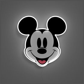 Neon Yellowpop Disney Mickey Printed Face