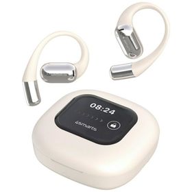 Słuchawki Bluetooth 4smarts SkyBuds OWS z ekranem i tłumaczem AI beżowy